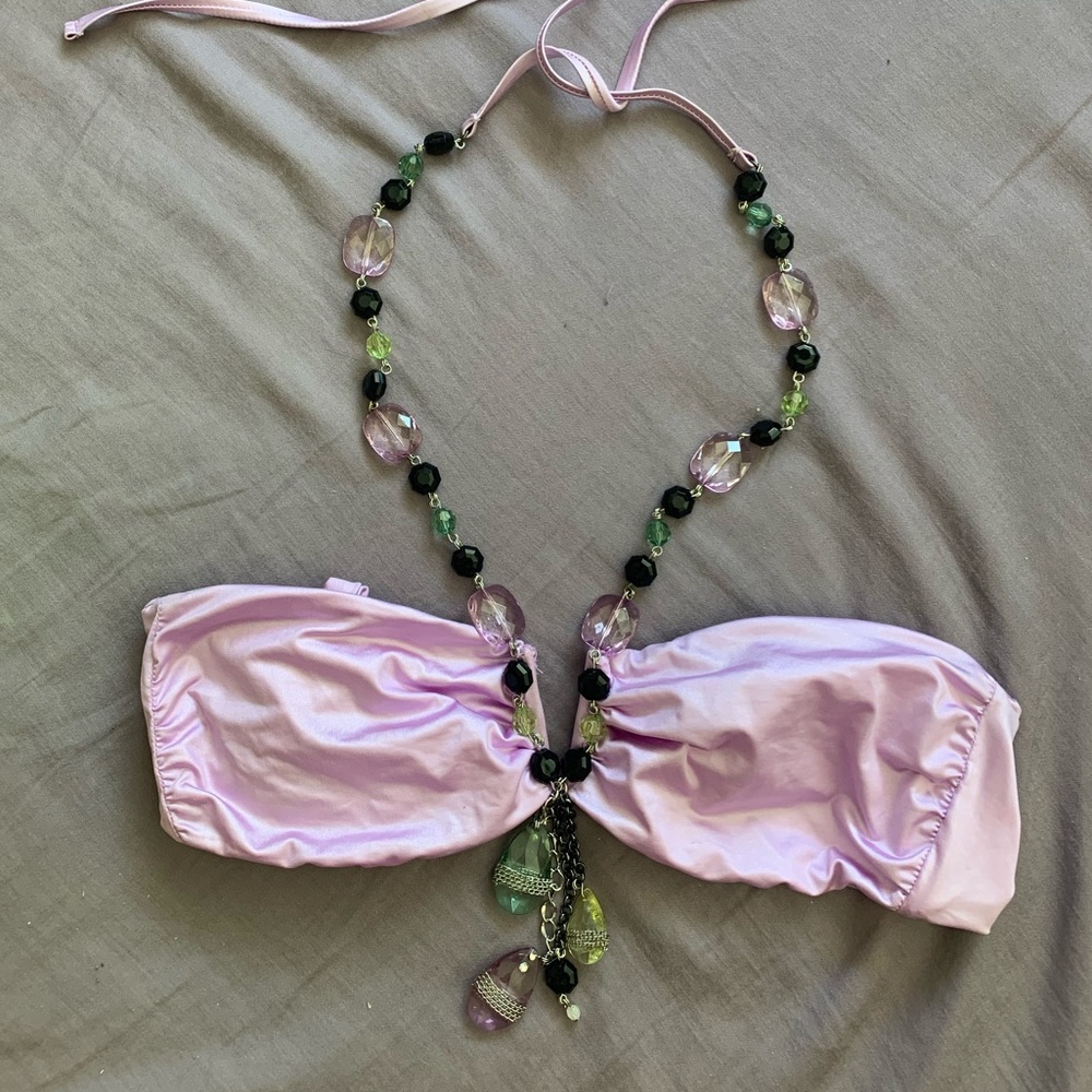 Beach bunny swimwear lavender and gems bikini top